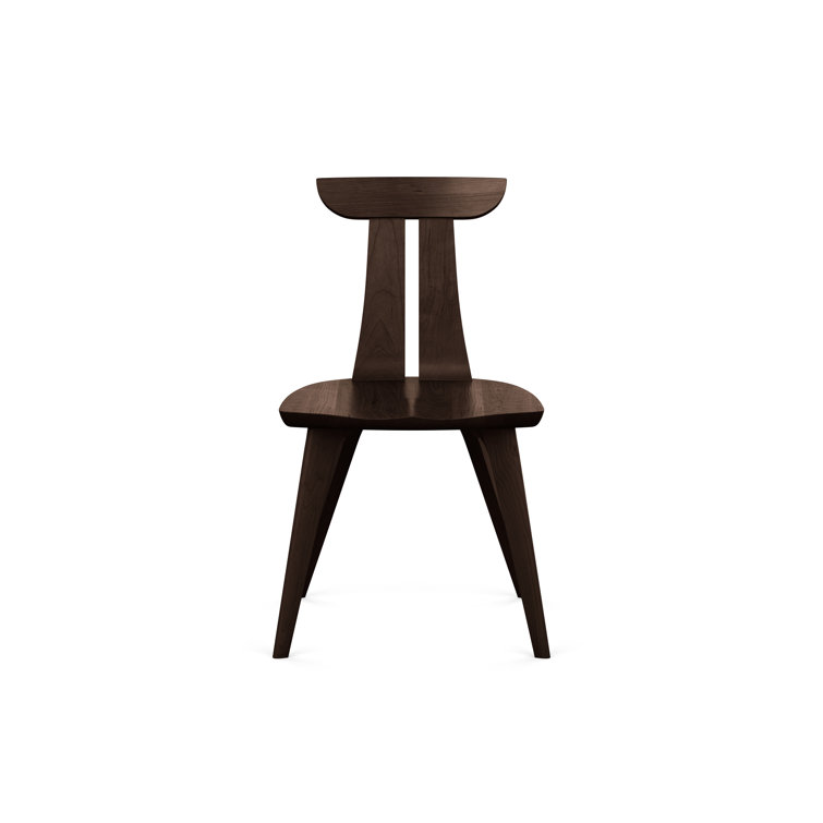 Estelle Smoke Cherry Solid Wood Slat Back Side Chair