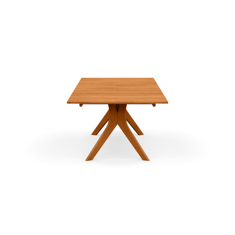 Audrey Natural Cherry Solid Wood Extendable Trestle Dining Table