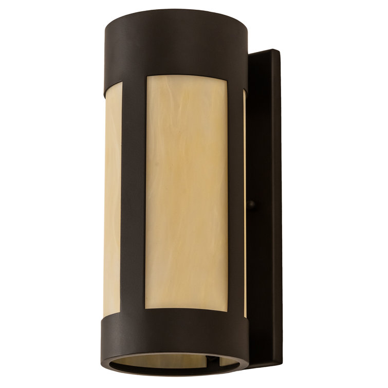 Elegant Oil-Rubbed Bronze Wall Sconce with Beige Acrylic Shade