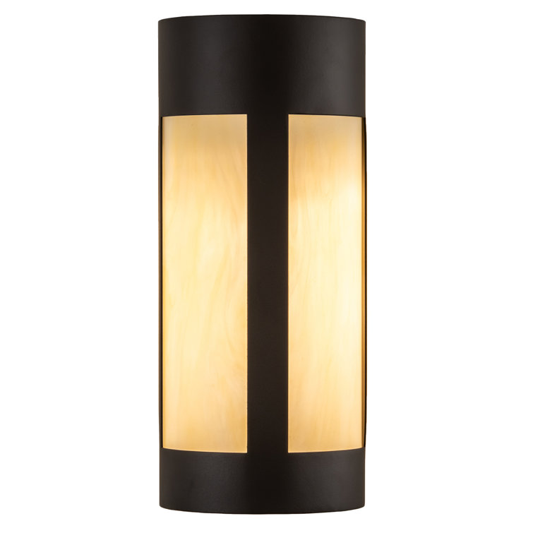 Elegant Oil-Rubbed Bronze Wall Sconce with Beige Acrylic Shade