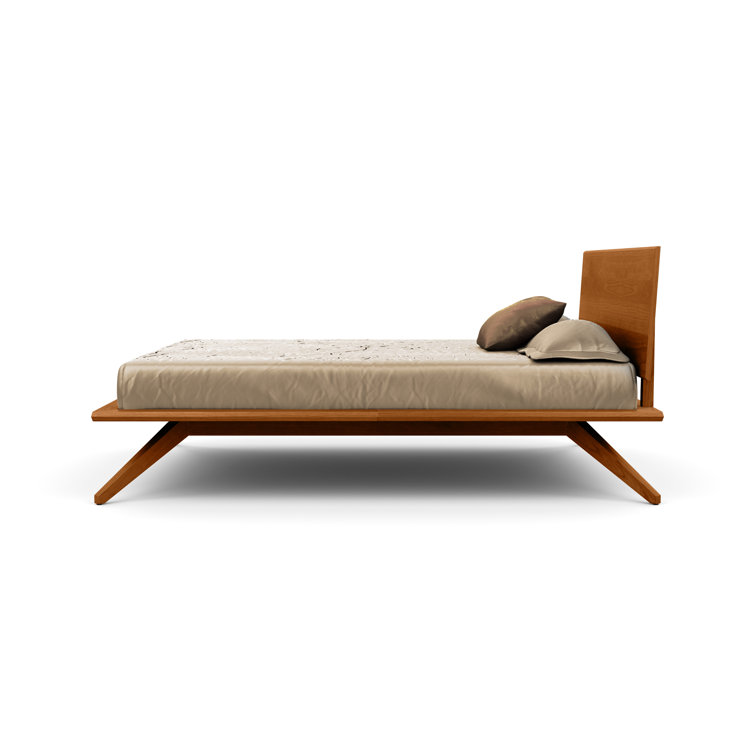 Astrid Queen Platform Bed in Autumn Cherry with Wood Headboard