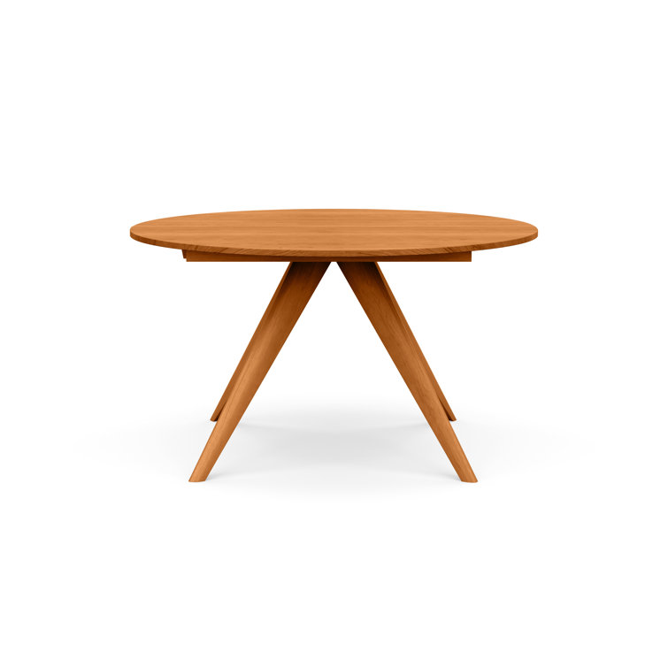 Catalina 48" Round Natural Cherry Wood Extendable Dining Table