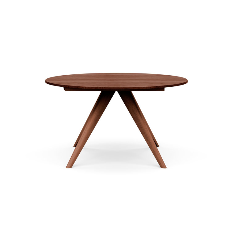 Cognac Cherry 48" Extendable Mid-Century Modern Dining Table