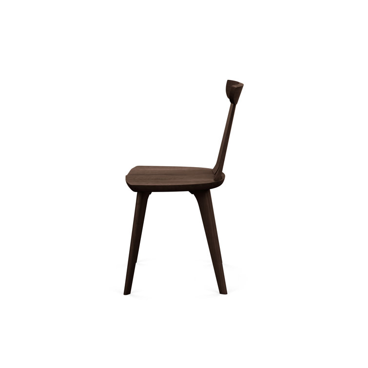 Estelle Smoke Cherry Solid Wood Slat Back Side Chair