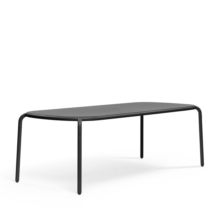 Toní Anthracite Powder-Coated Aluminum Outdoor Dining Table