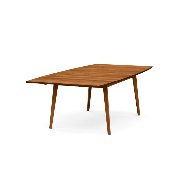 Mid-Century Modern Solid Wood Extendable Dining Table with Butterfly Leaf