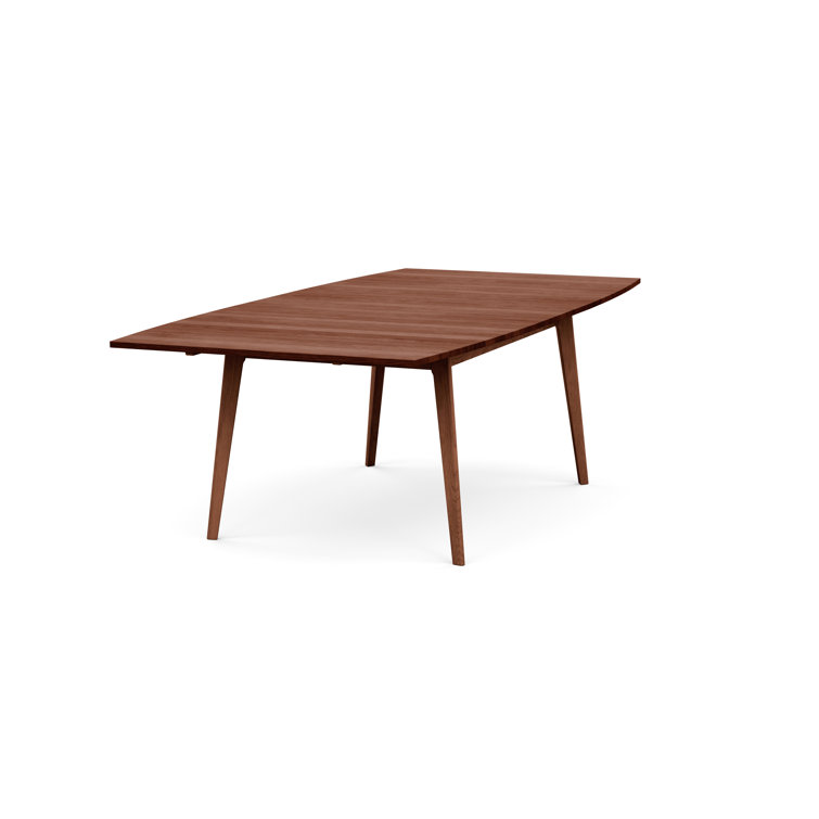 Cognac Cherry Mid-Century Modern Extendable Dining Table