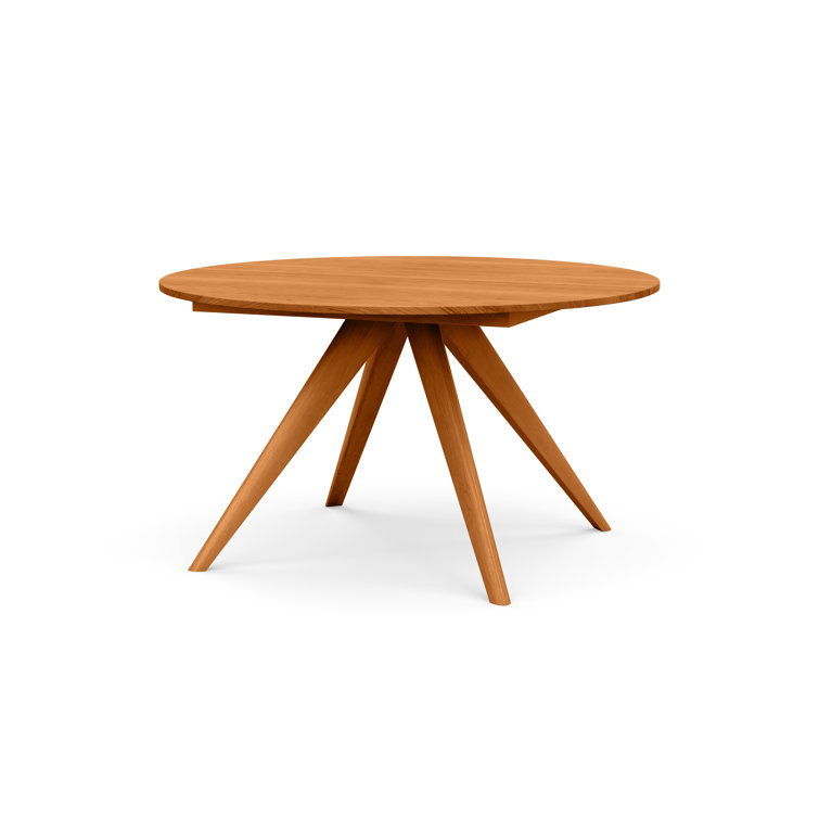 Catalina 48" Round Natural Cherry Wood Extendable Dining Table