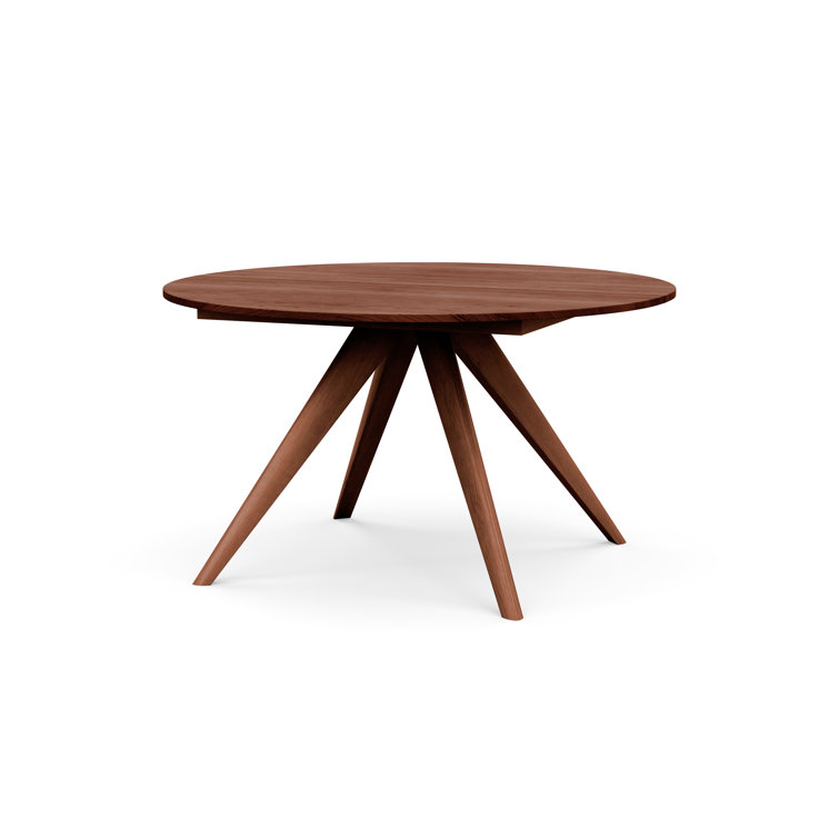 Cognac Cherry 48" Extendable Mid-Century Modern Dining Table