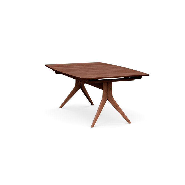 Cognac Cherry Mid-Century Modern Extendable Dining Table