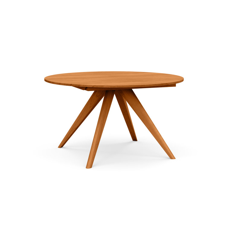 Catalina 48" Round Natural Cherry Wood Extendable Dining Table