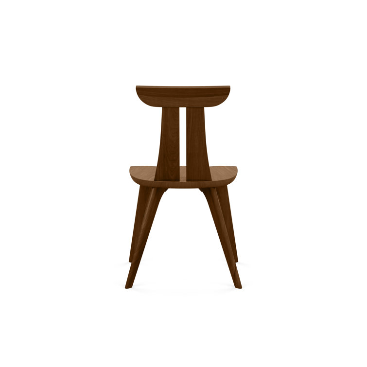 Estelle Walnut Finish Solid Wood Upholstered Side Chair