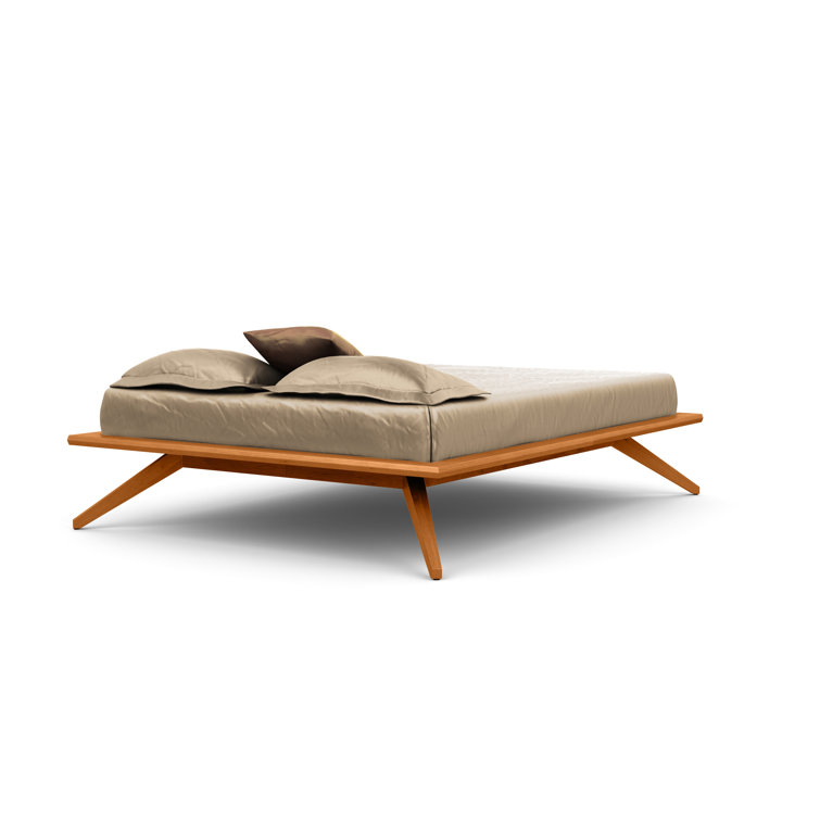 Astrid Natural Cherry California King Solid Wood Platform Bed