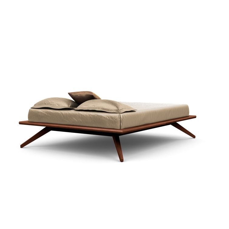 Astrid California King Cognac Cherry Wood Platform Bed