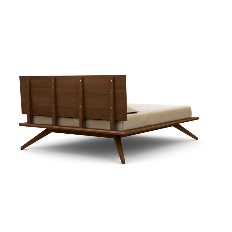 Saddle Cherry King-Sized Wood Frame Bed, GREENGUARD Certified