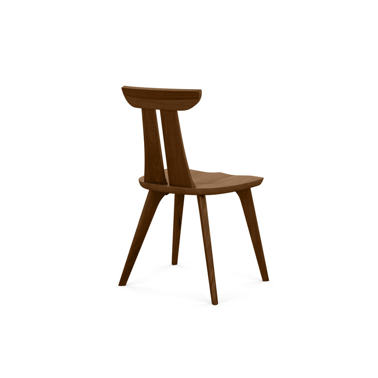 Estelle Walnut Finish Solid Wood Upholstered Side Chair