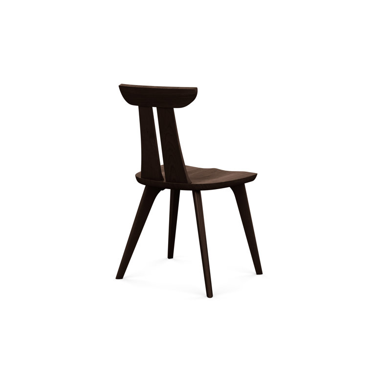 Estelle Smoke Cherry Solid Wood Slat Back Side Chair