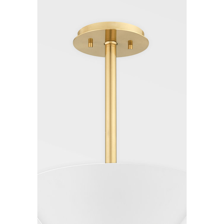 White Glass Globe Pendant Light with Polished Nickel Finish