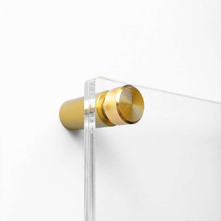 Gold 1-Inch Acrylic Floating Frame Wall Mount Hardware Set
