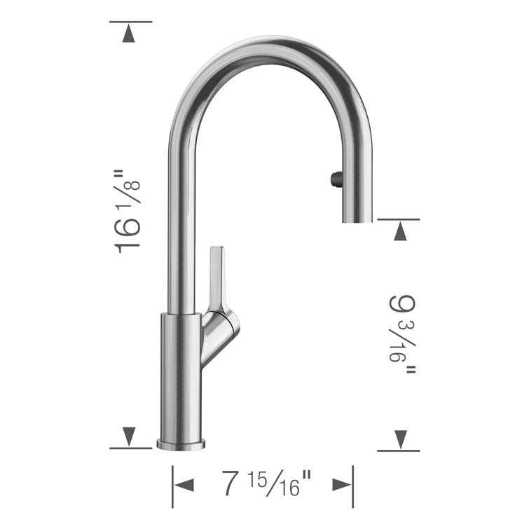 Classic Steel Pull-Down Spray Kitchen Faucet