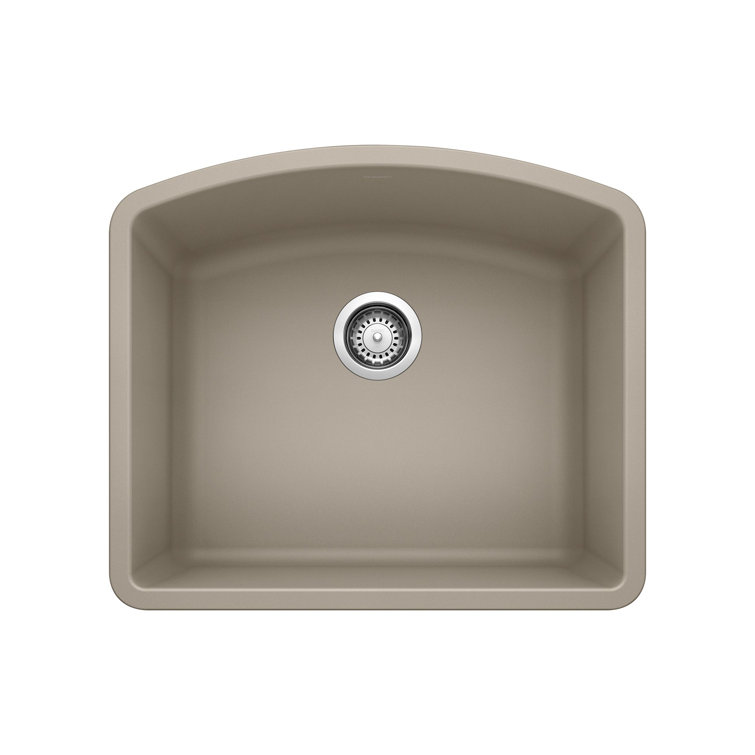 Truffle Granite Composite 24" Single Bowl Undermount Kitchen Sink