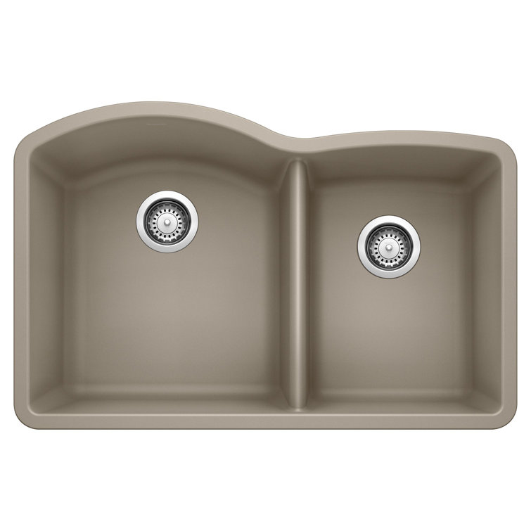 Truffle Stone Double Bowl Undermount Kitchen Sink