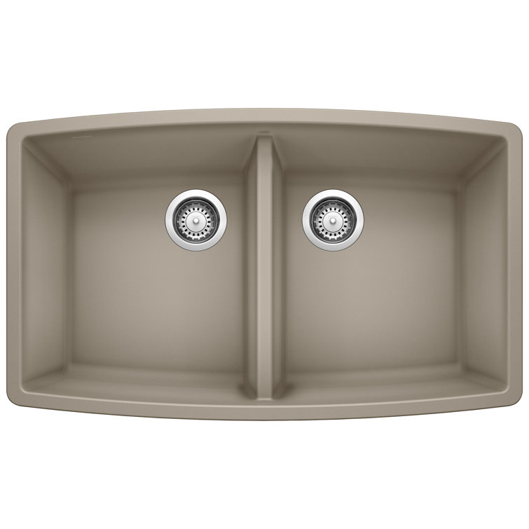 Truffle Stone 33" Double Bowl Undermount Kitchen Sink