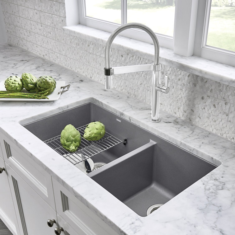 Truffle Stone Double Bowl 33" Undermount Kitchen Sink