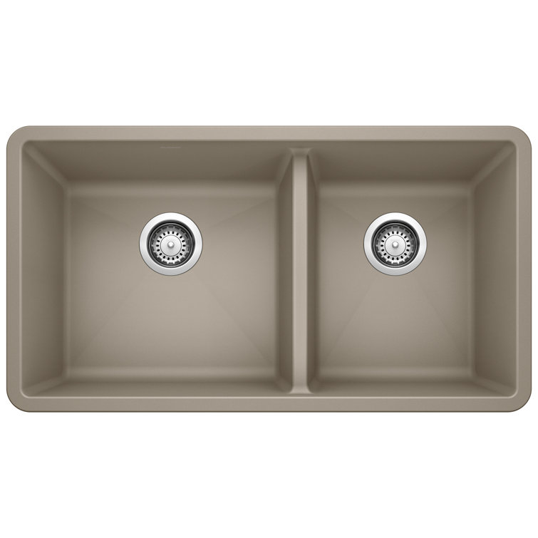 Truffle Stone Double Bowl 33" Undermount Kitchen Sink