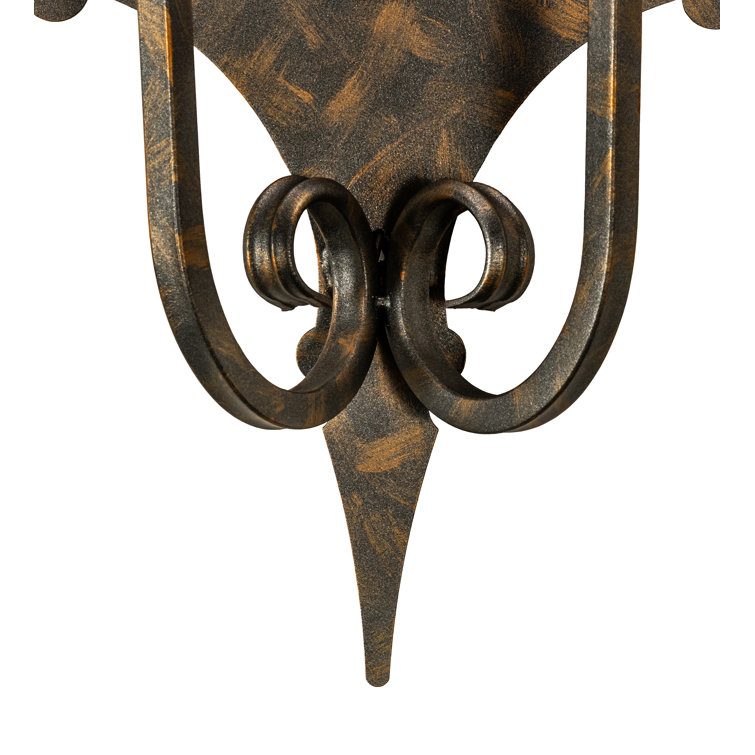 French Bronze 2-Light Iron Candle Wall Sconce