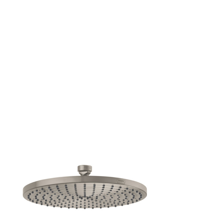 Brushed Nickel 10" Modern Rain Showerhead with AirPower Technology