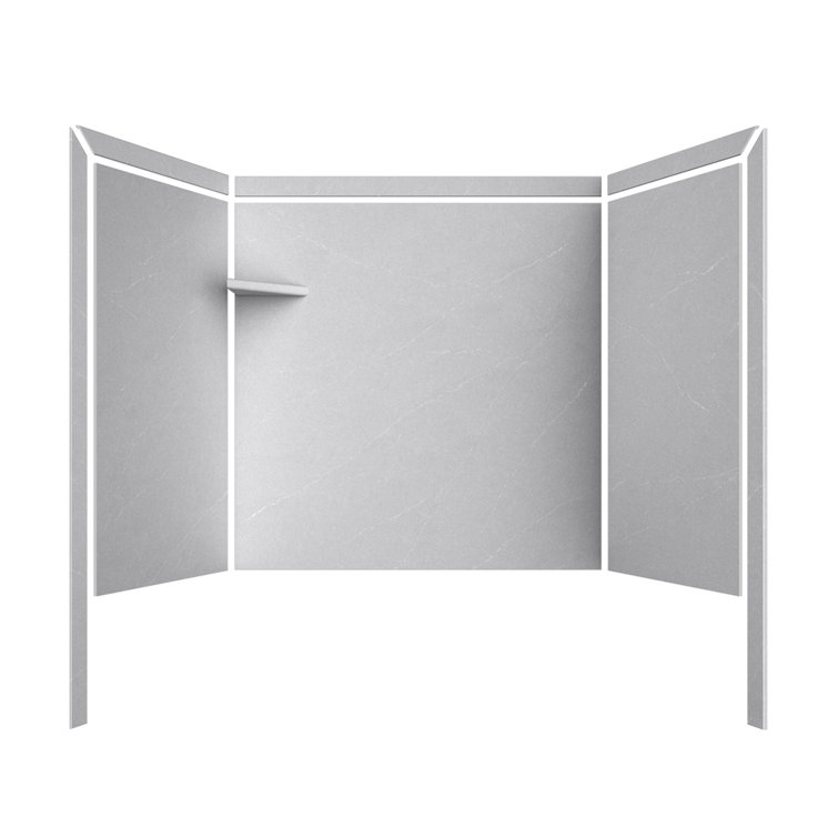 Elite Sea Salt Polished Alcove Bathtub Surround Kit