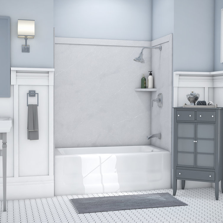 Elite Sea Salt Polished Alcove Bathtub Surround Kit
