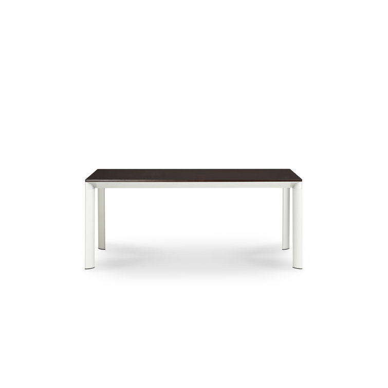 Transitional White and Brown Wood Home Office Desk