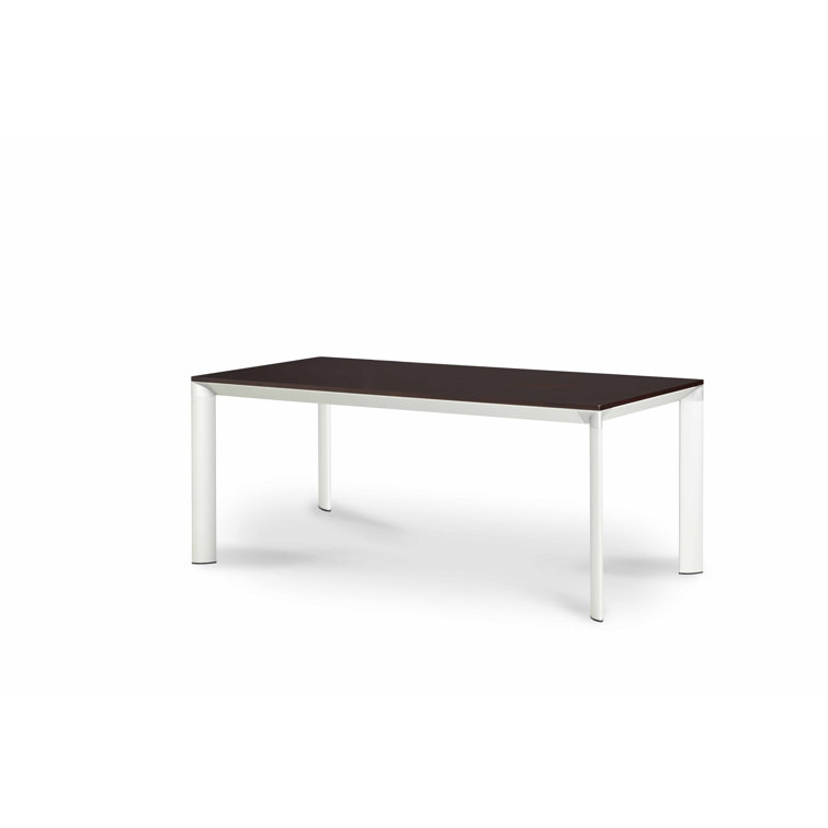 Transitional White and Brown Wood Home Office Desk