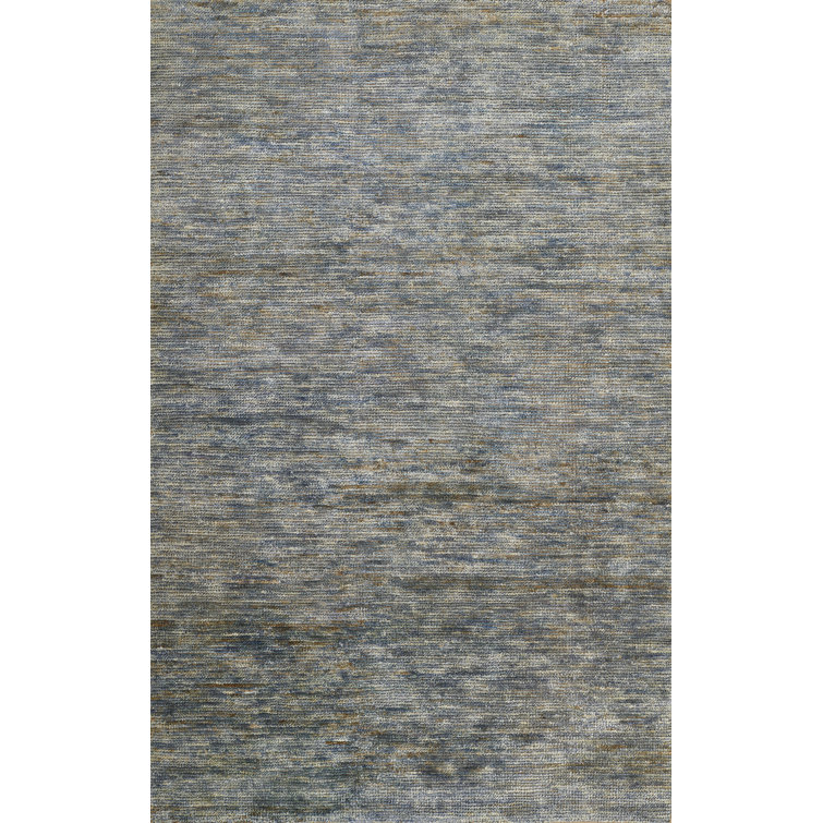 Hand-Knotted Beige Wool and Cotton Rectangular Rug 4' x 6'