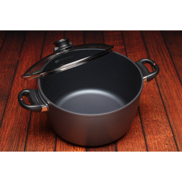 Swiss Diamond 8.5 Qt Nonstick Aluminum Stock Pot with Lid