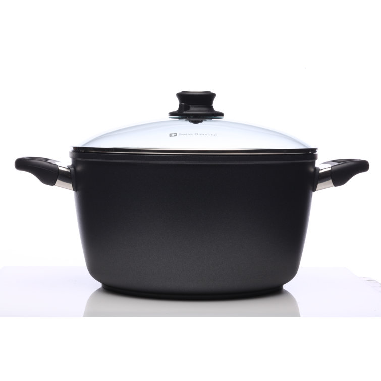 Swiss Diamond 8.5 Qt Nonstick Aluminum Stock Pot with Lid