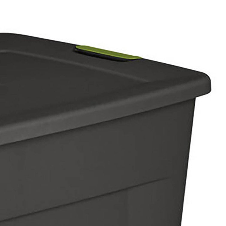 Sterilite 35 Gallon Blue Stackable Storage Tote Box with Latching Lid