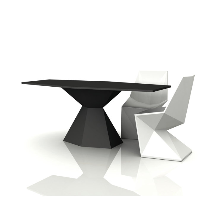 Karim Rashid's Modern Faceted White Polyethylene Outdoor Dining Chair