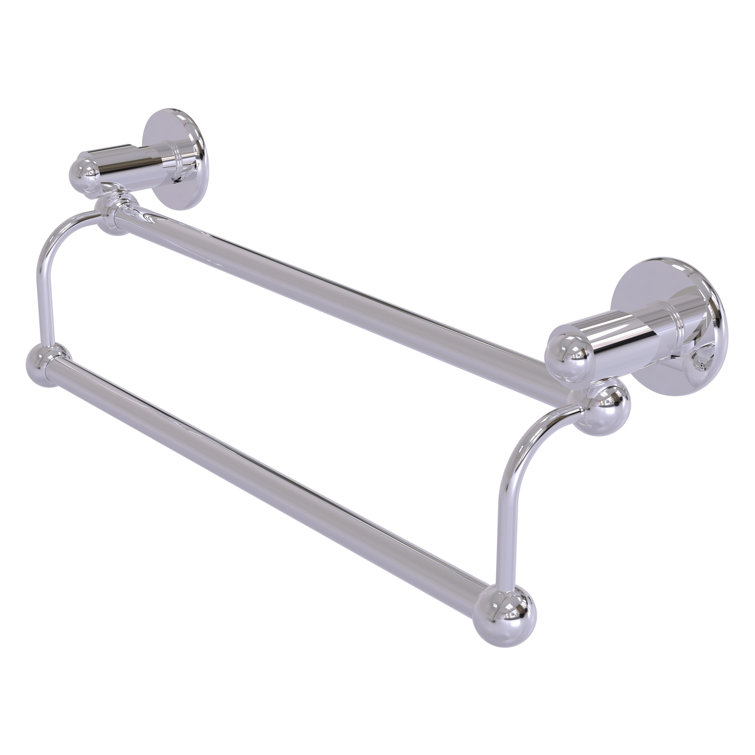 Polished Chrome 36'' Double Wall Mounted Towel Bar