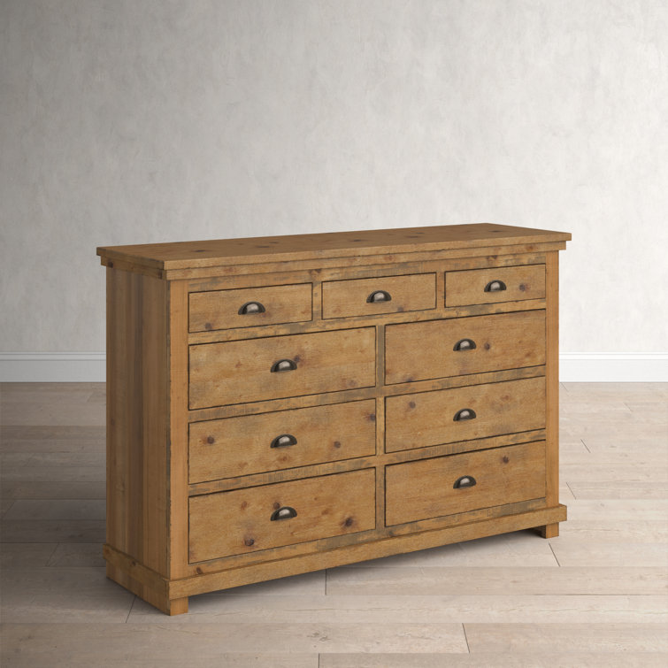 Rustic Splendor 64'' Brown Solid Wood Horizontal Dresser