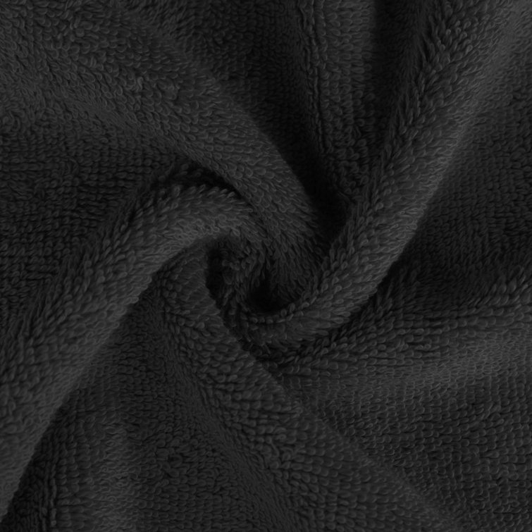 Oversized Black Egyptian Cotton 6-Piece Towel Set