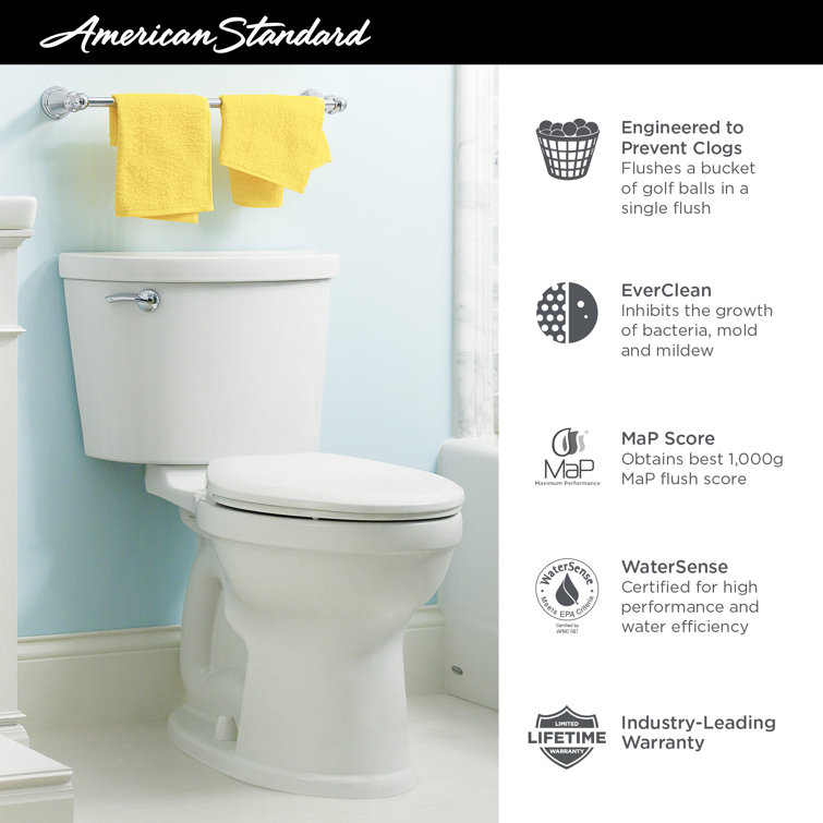 High Efficiency White Round Two-Piece Toilet