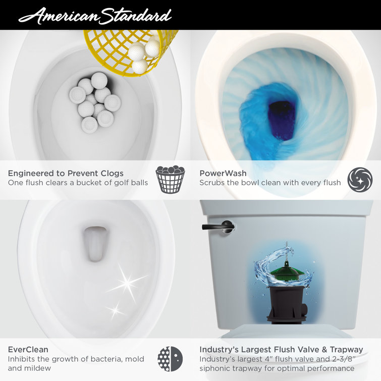High Efficiency White Round Two-Piece Toilet