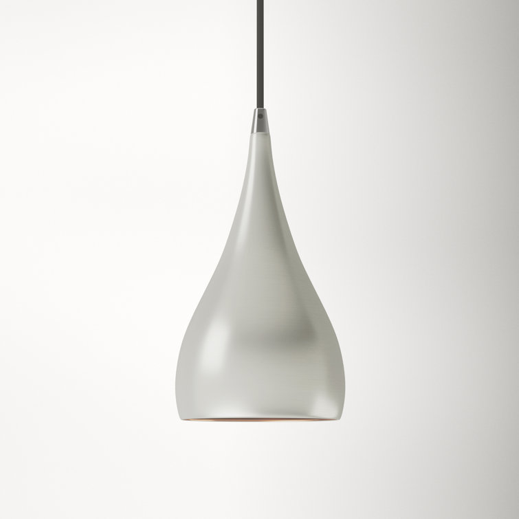 Elegant Mini Spades Pendant Light in Brushed Aluminum