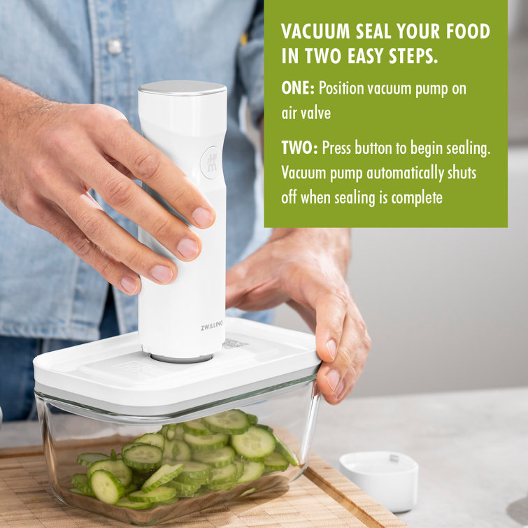 Clear Medium Glass Vacuum Sealer Food Storage Container Set