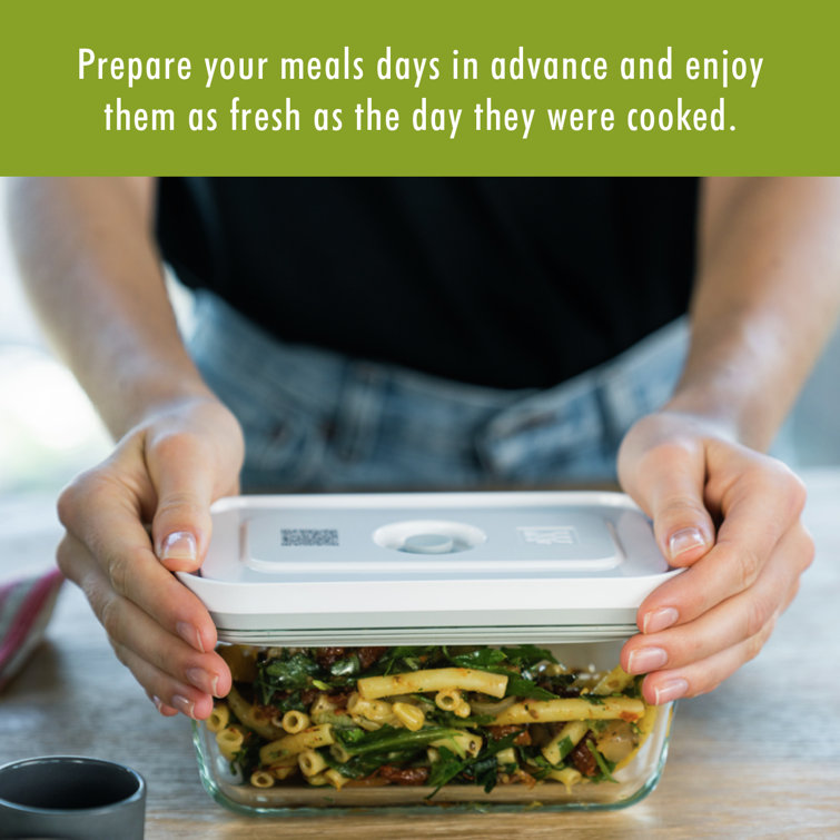 Clear Medium Glass Vacuum Sealer Food Storage Container Set