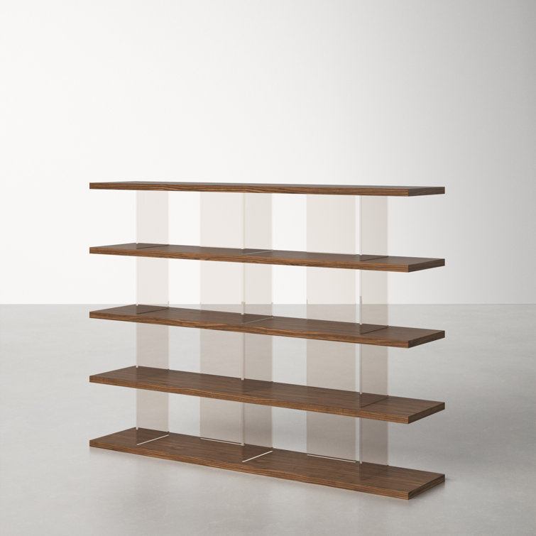 Greenwich Walnut Veneer 78'' Wide Bookcase with Doors