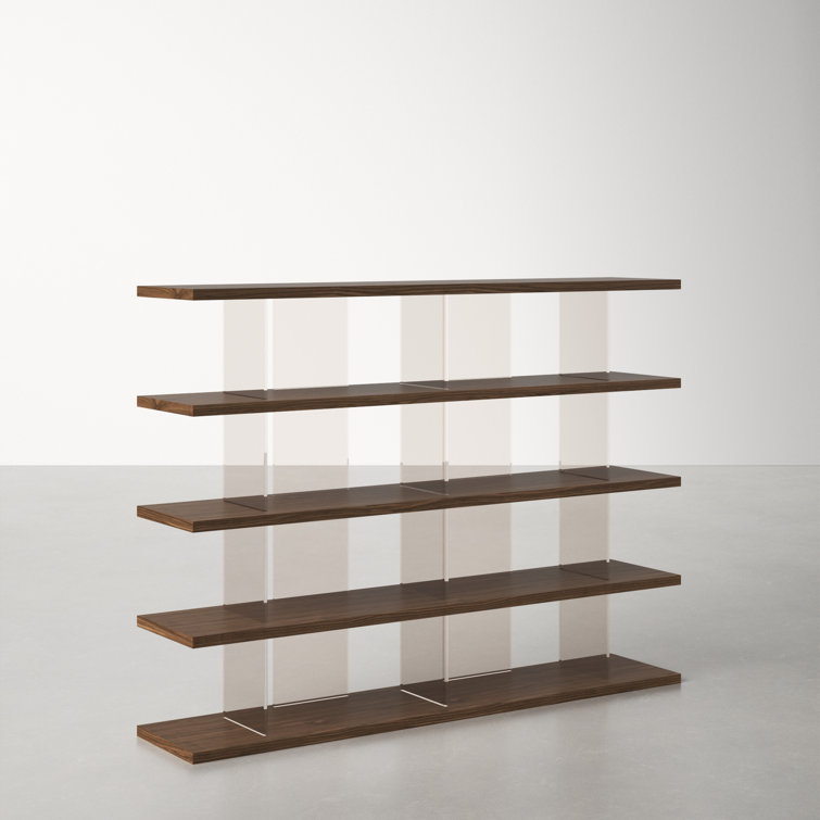 Greenwich Walnut Veneer 78'' Wide Bookcase with Doors
